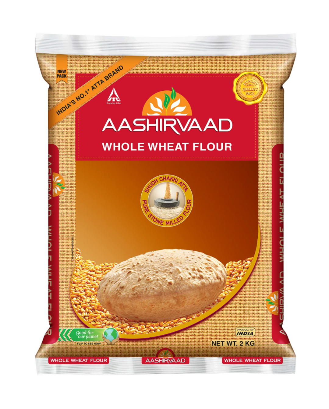 Aashirvaad Atta Whole Wheat Flour 2Kg