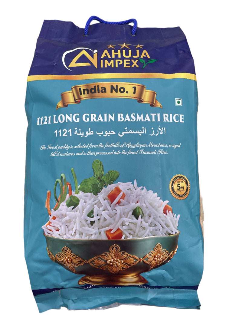 Ahuja Impex Basmati Rice 1121 Long Grain 5Kg