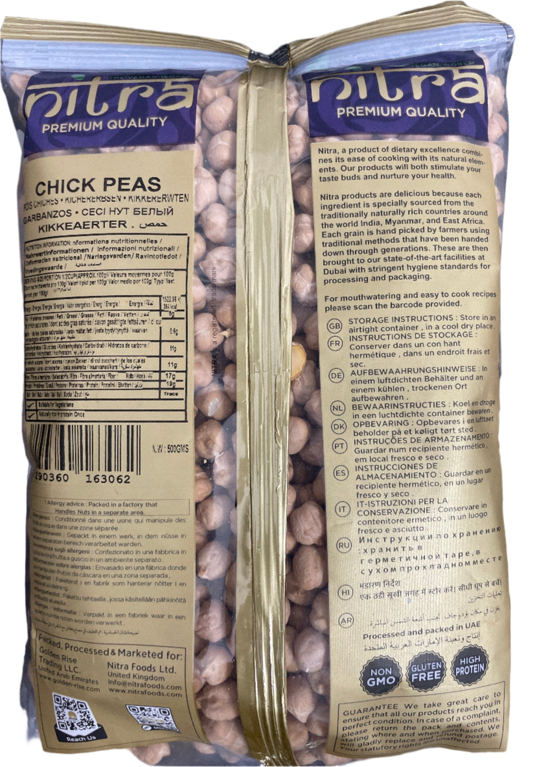 Nitra Chick Peas White Chana 500g Buy 1 Get 1 Free Mix & Match