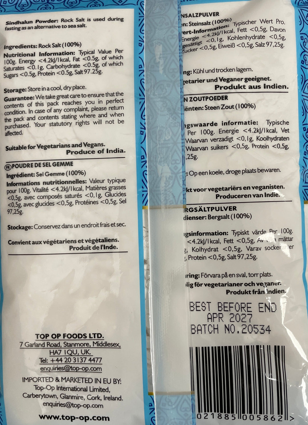 Top Op Salt Sindhalun Powder 375g