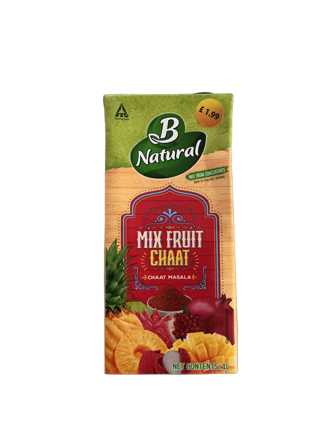 B Natural Juice Mix Fruit Chaat 1ltr