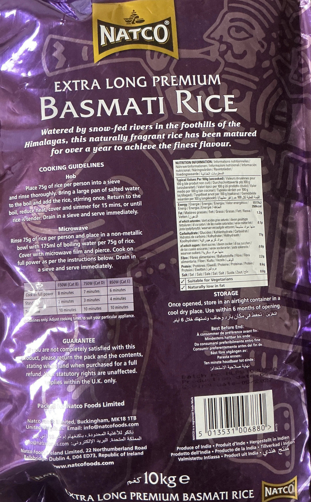 Natco Rice Extra Long Premium Basmati 10Kg