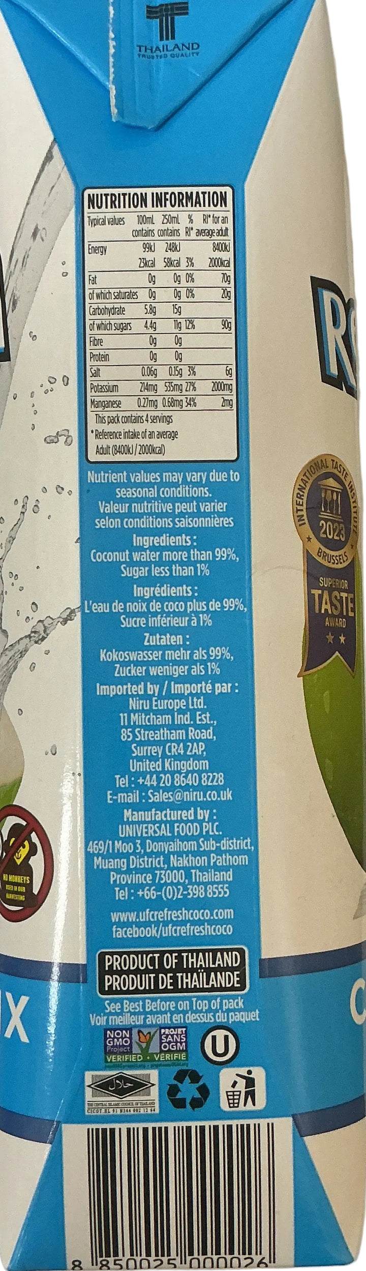 UFC Refresh  Coconut Water 1ltr