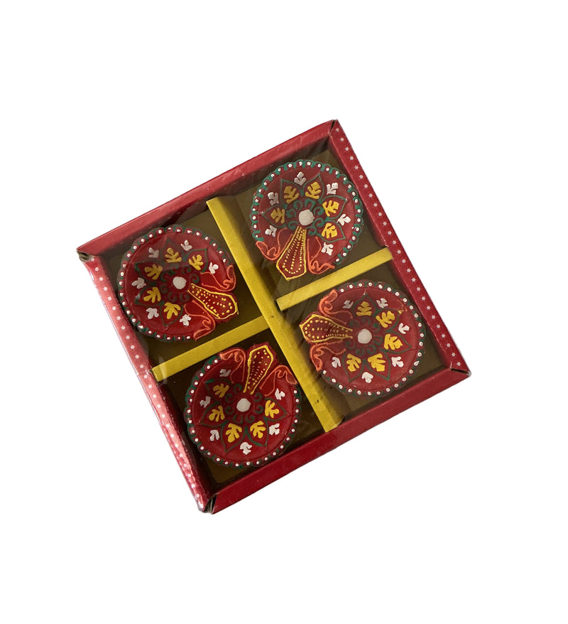 Diwali Designer Clay Diyas 4 Pack AA5