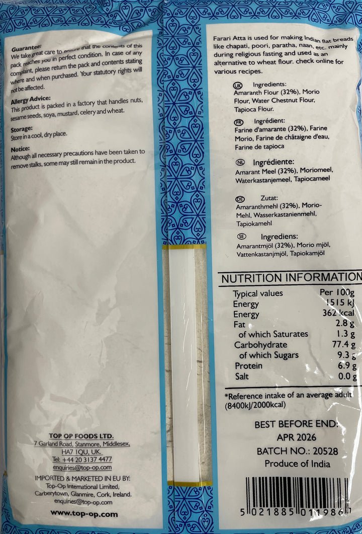 Top Op Flour Farari Atta 1Kg