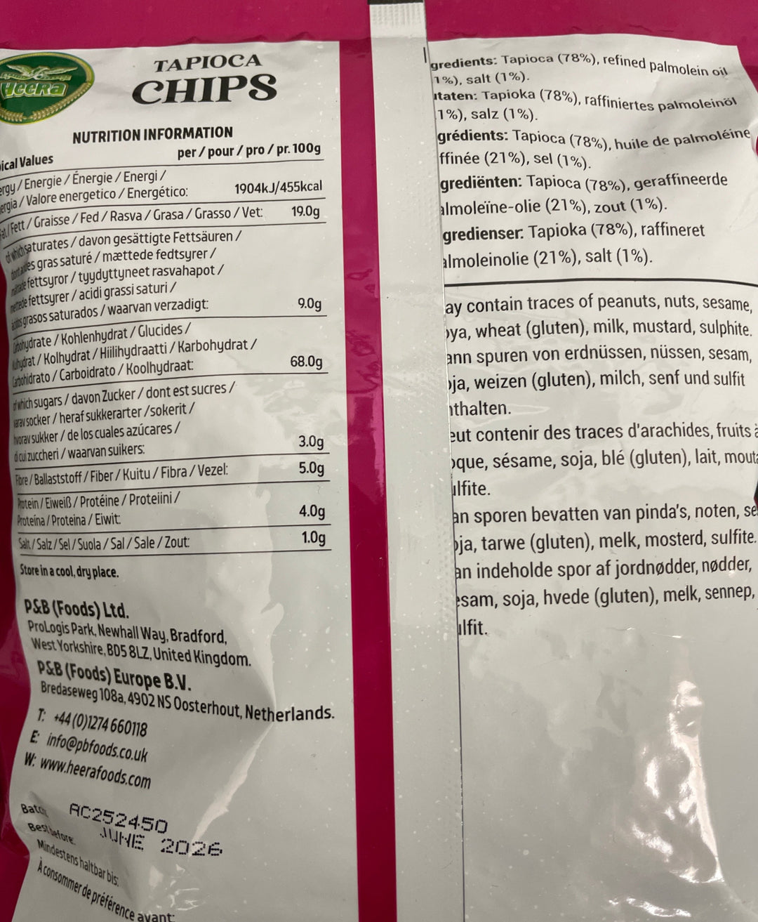 Heera Tapioca Chips  100g