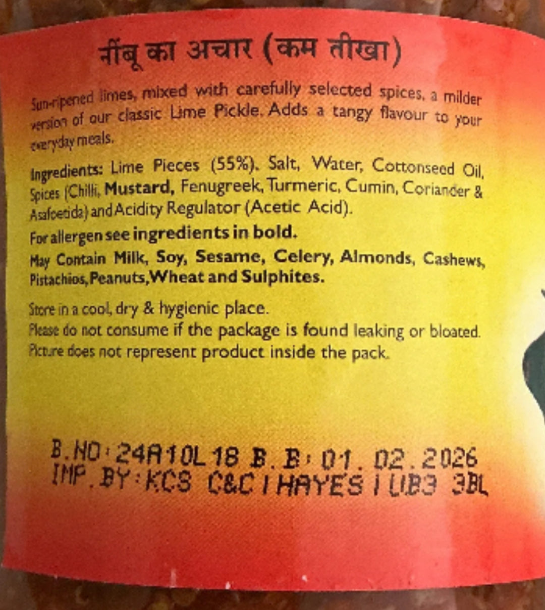 Mothers Pickle Mild Lime 500g PM