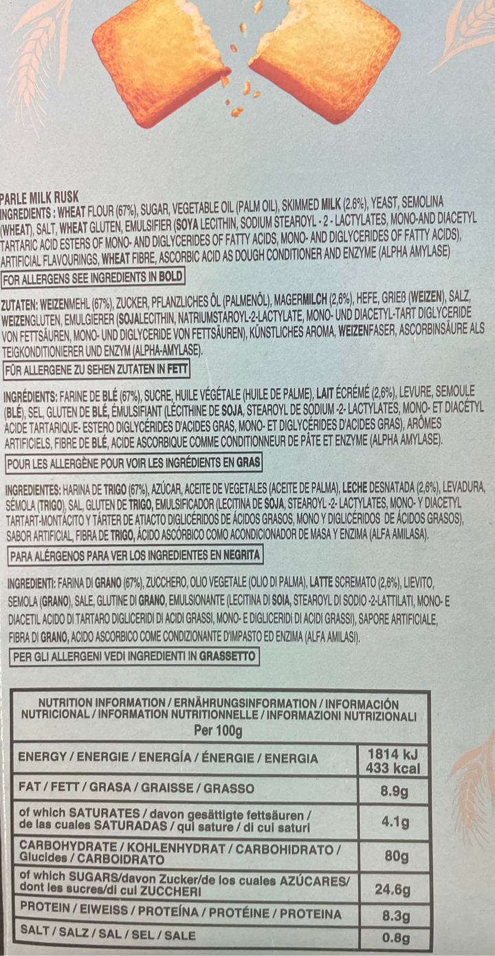 Parle Milk Rusk 546g
