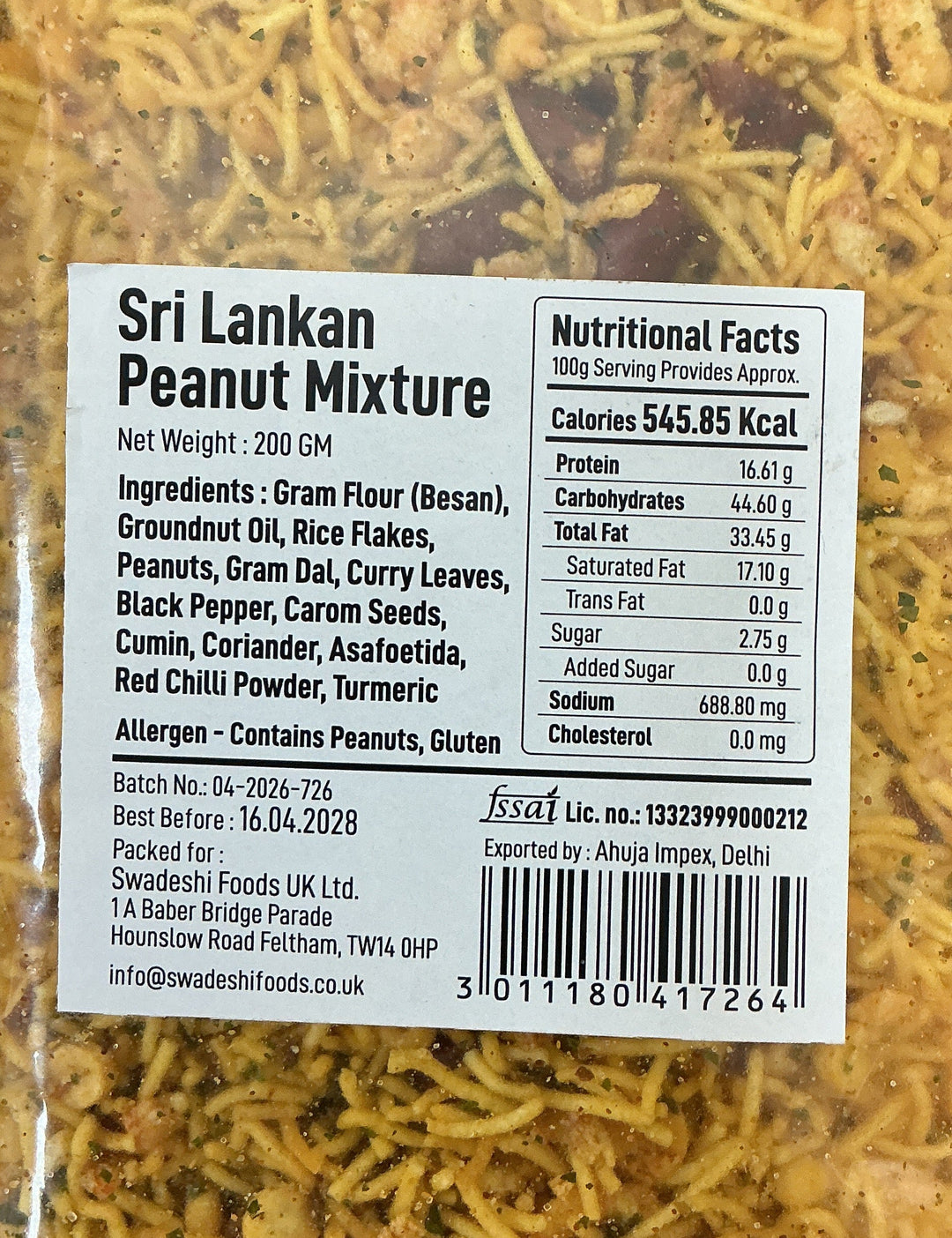 Desi Style Namkeen Sri Lankan Peanut Mixture 200g