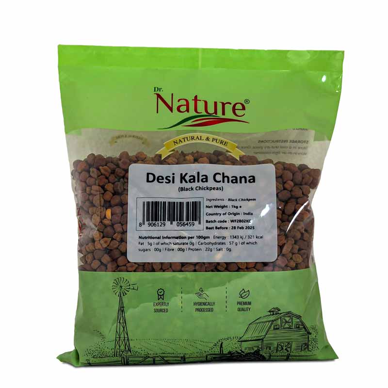 Dr Nature Desi Kala Chana 1Kg Mix & Match Any 2 For £6