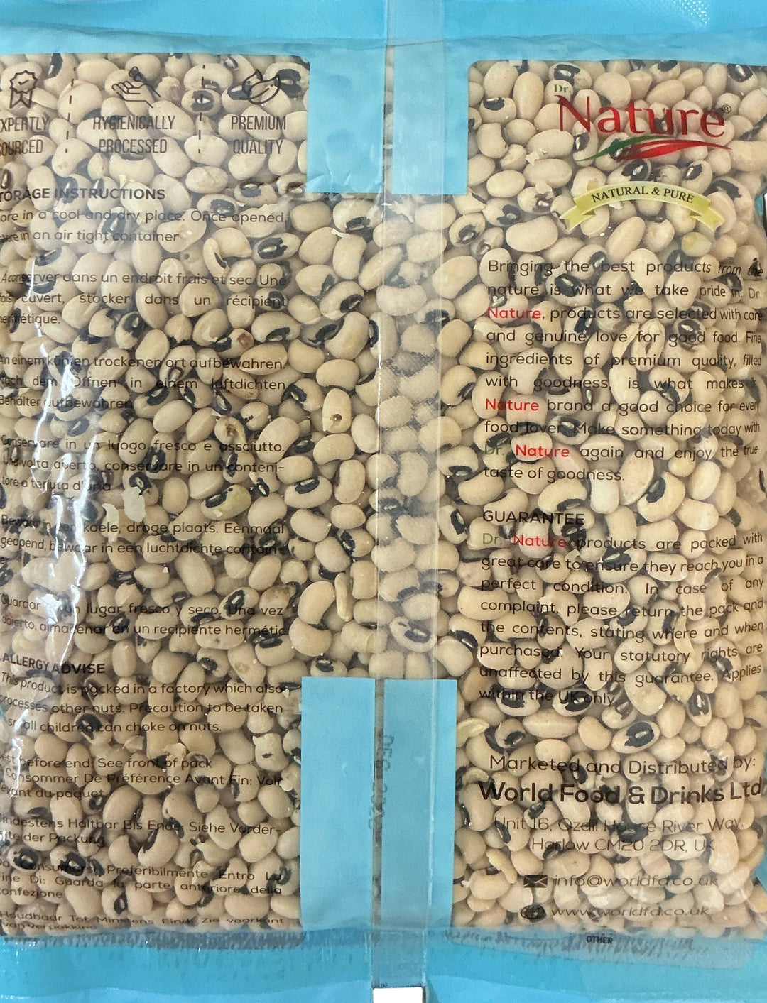 Dr Nature Lentils Black Eye Beans 1kg - ExoticEstore