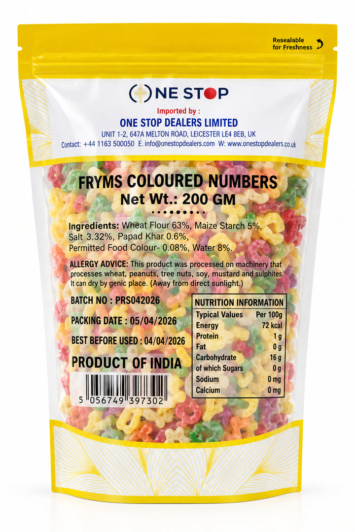 One Stop Fryms Coloured Numbers 200g