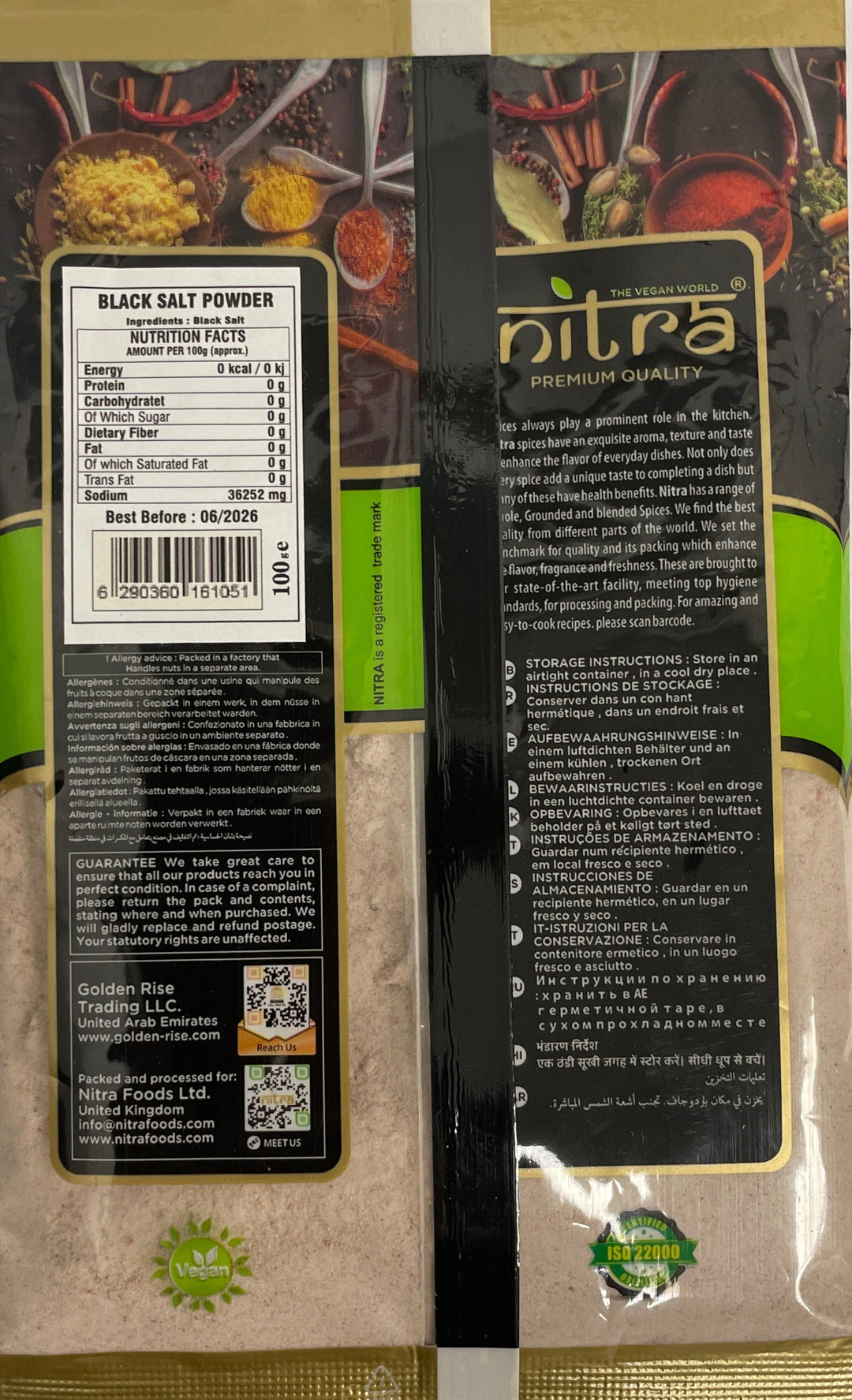 Nitra Kala Nimak Powder Black Salt 100g