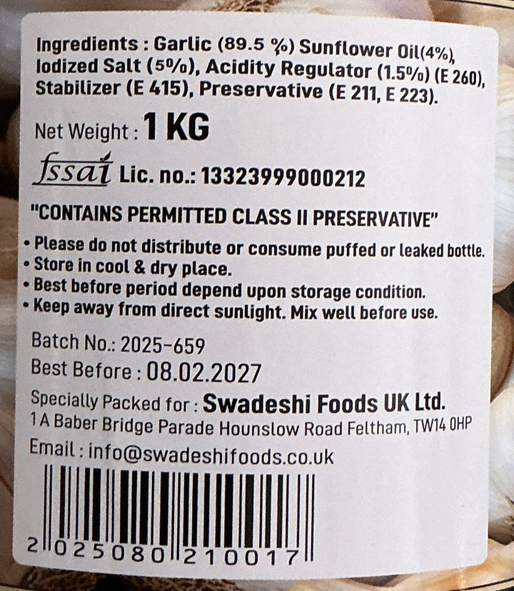Food Factory Garlic Paste 1Kg