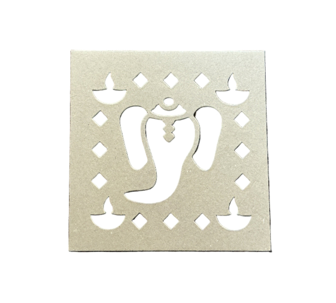 Diwali Rangoli Stencil Shree Ganesh Ji Design C