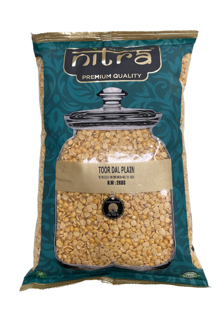 Nitra Lentils Toor Dall Plain Premium Quality 2Kg