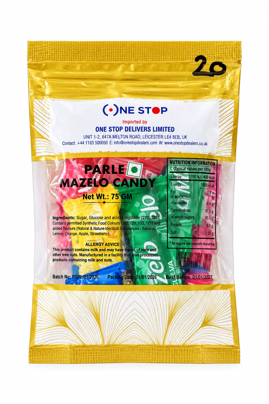 One Stop Parle Mazelo Candy 75g