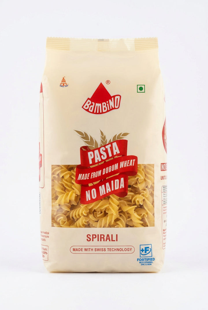 Bambino Pasta Macaroni Spiral Durn Wheat 500g
