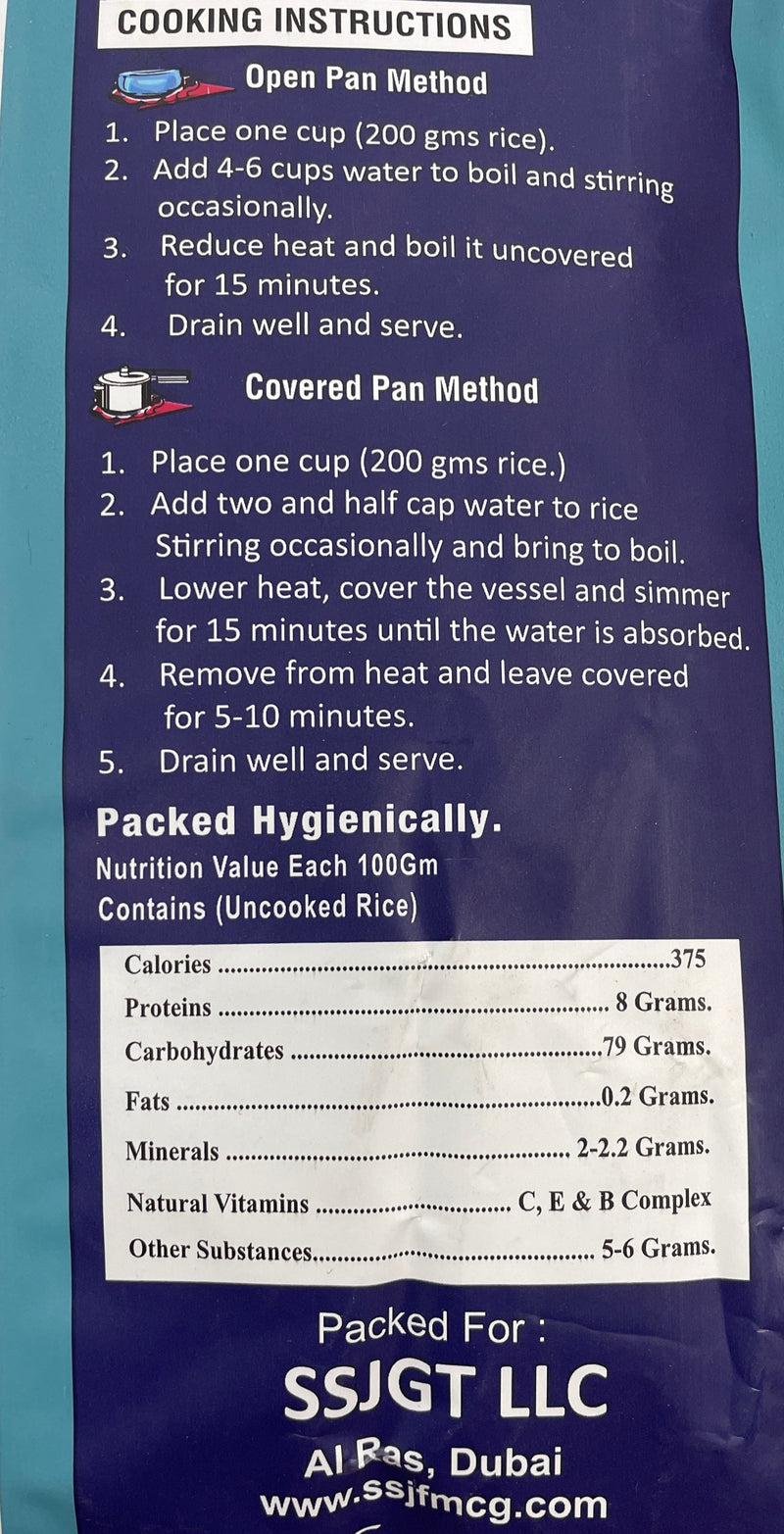 Ahuja Impex Basmati Rice 1121 Long Grain 5Kg