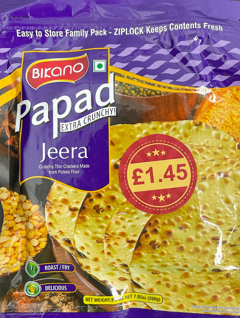 Bikano Papad Jeera 200g PM