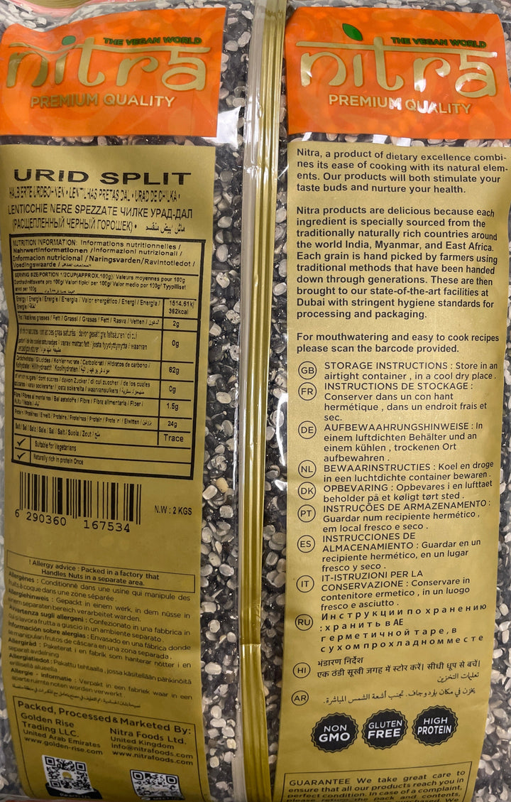 Nitra Lentils Urid Split Dall Premium Quality 2Kg