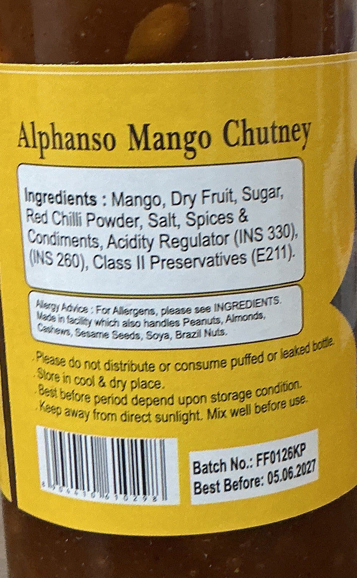 Food Factory Chutney Alphonso Mango 220g
