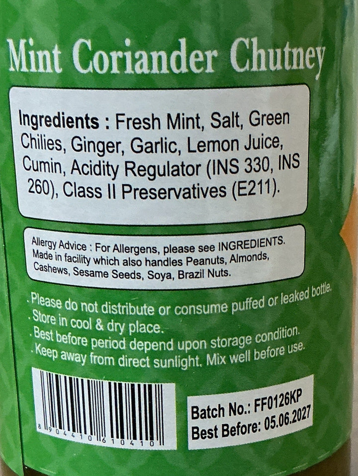 Food Factory Chutney Mint 220g