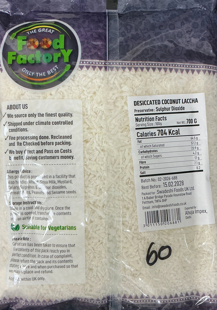 Food Factory Desiccated Coconut Lachha 700g