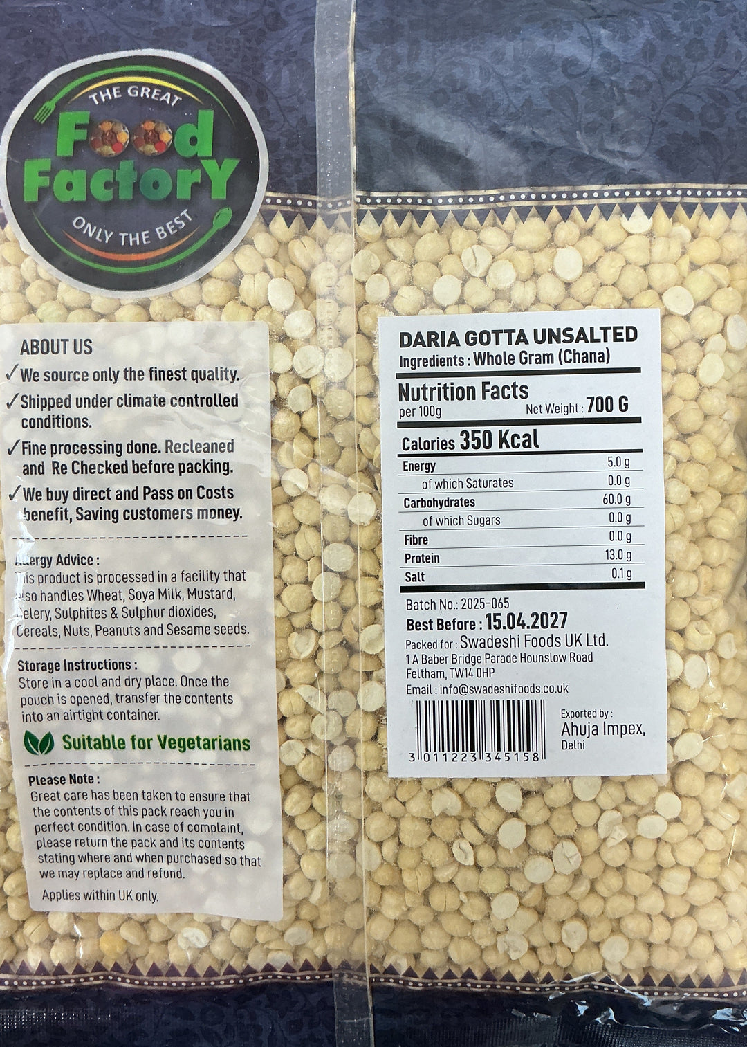 Food Factory Daria Gotta Unsalted 700g
