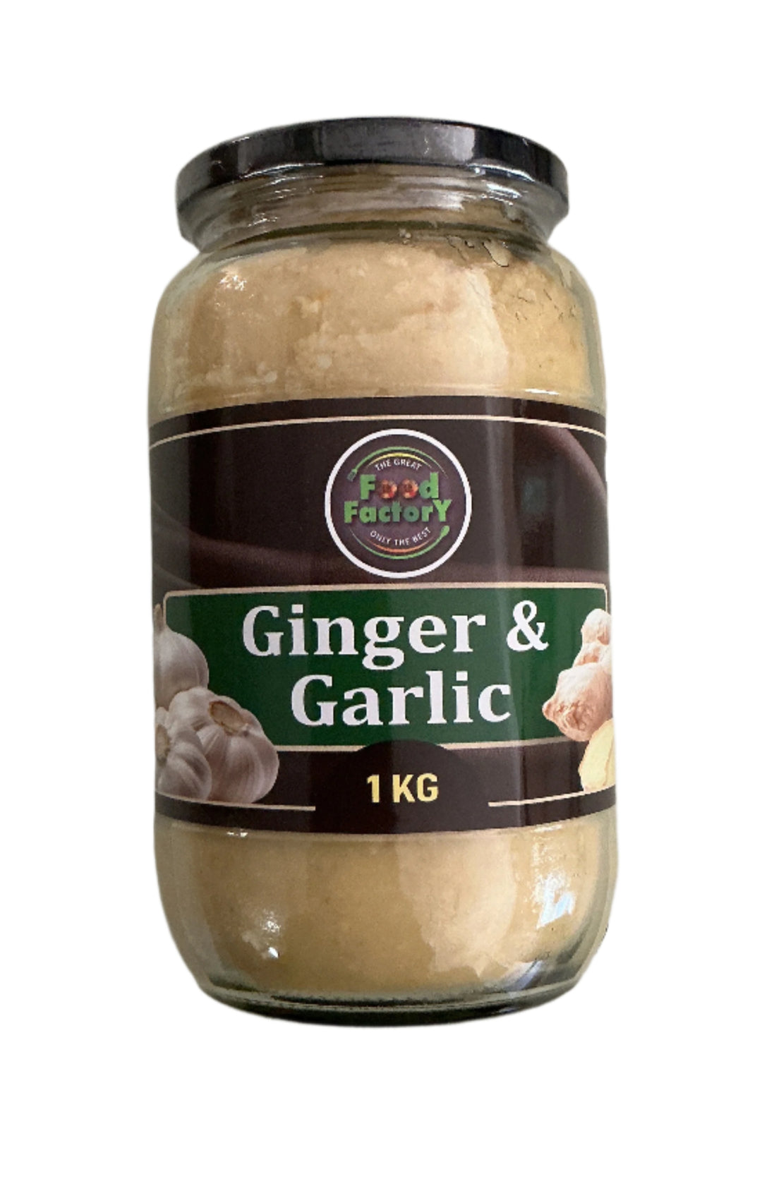 Food Factory Ginger &amp; Garlic Paste In Glass Jar 1Kg
