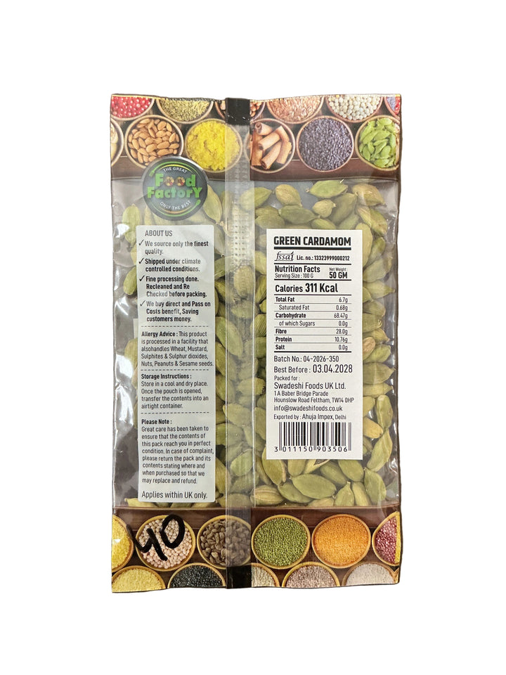 Food Factory Green Cardamom Indian 50g