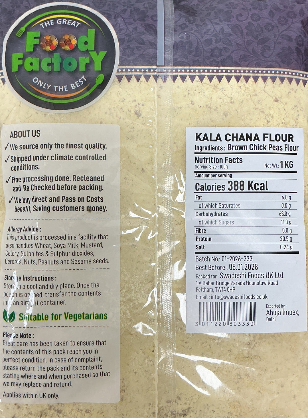 Food Factory Kala Chana Flour 1kg