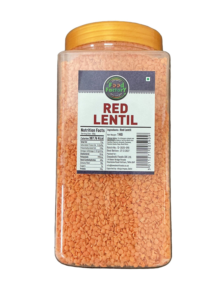 Food Factory Lentils Red Masoor Dall Indian 1kg