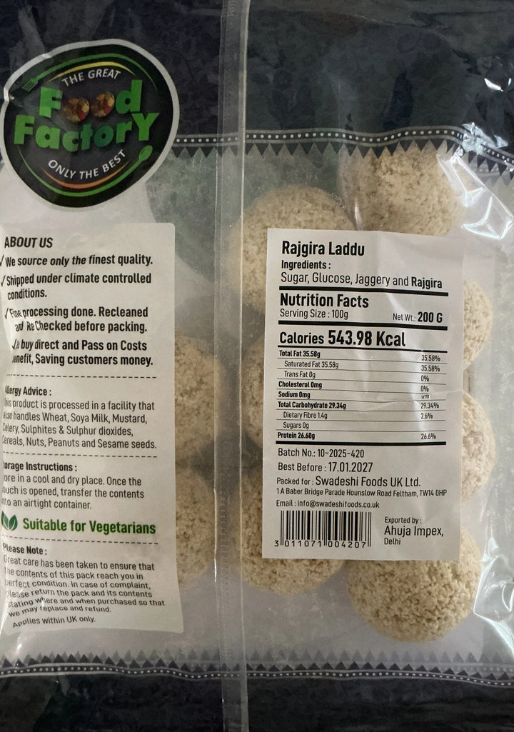 Food Factory Rajgira Laddu 200g