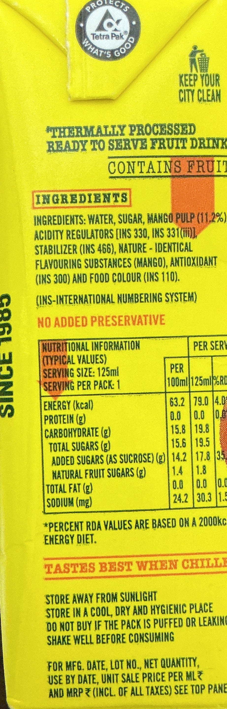 Frooti Mango Drink 125ml