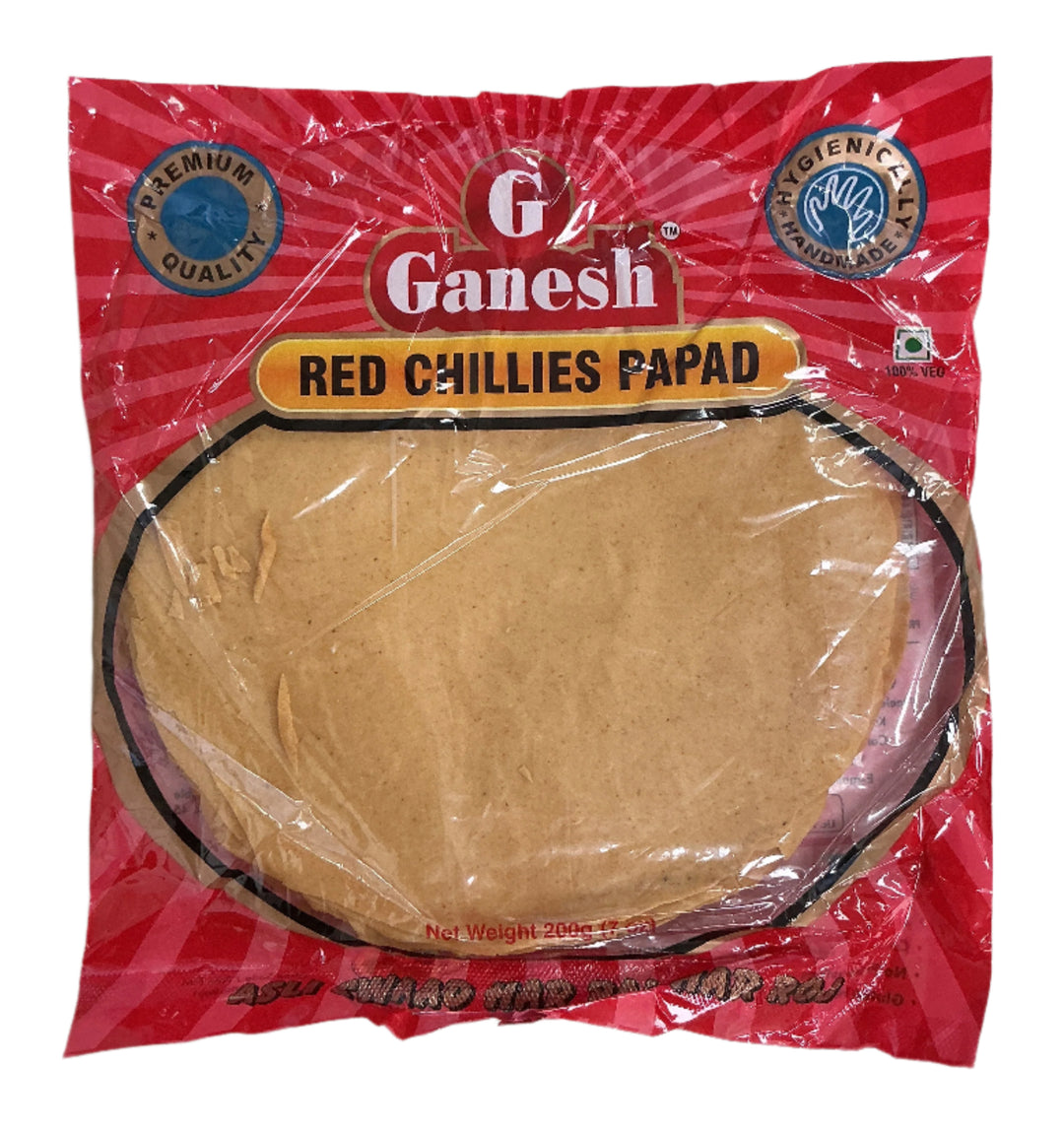Ganesh Pappadum Red Chillies 200g