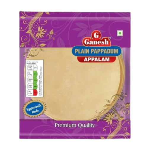Ganesh Pappadum Madras Plain 200g