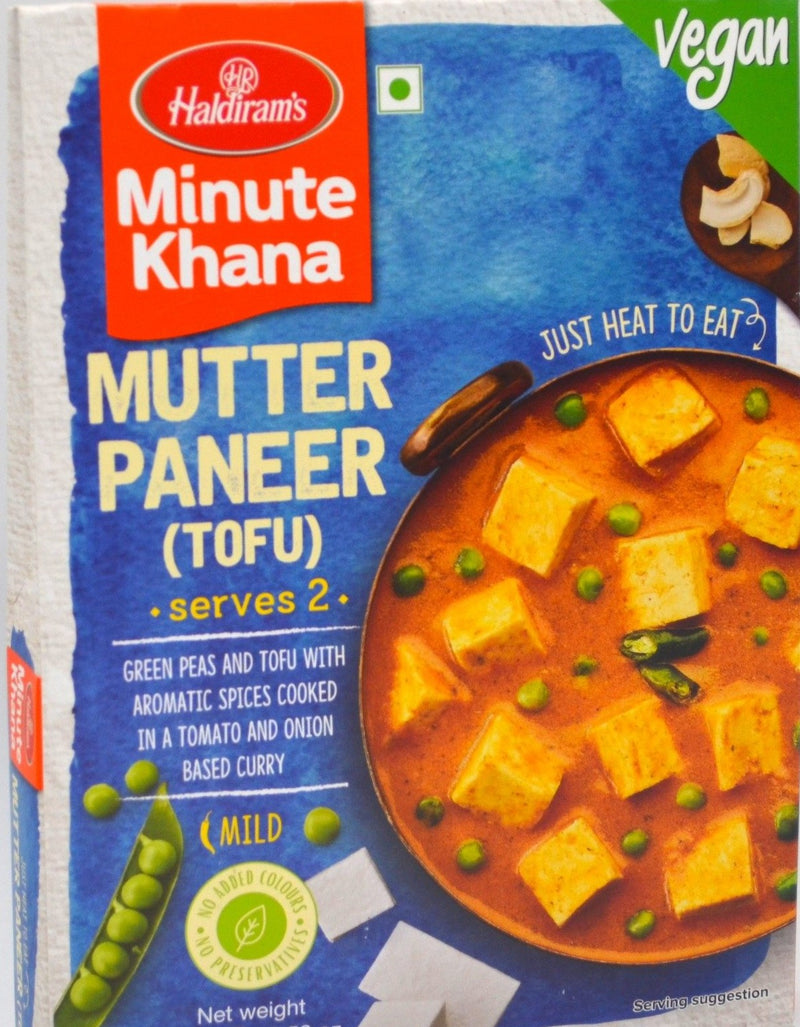 Haldirams Minute Khana Mutter Paneer Tofu Vegan 300g