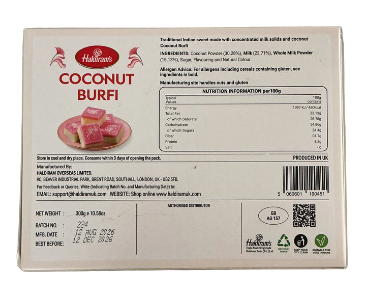 Haldirams Sweets Coconut Barfi 300g