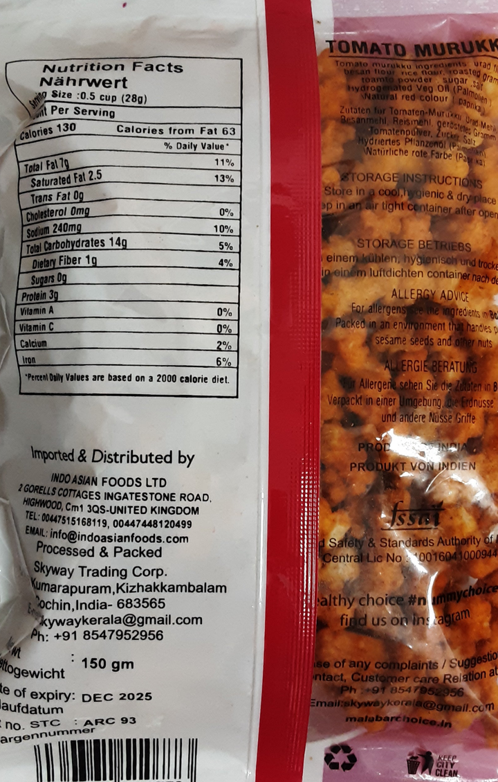 Malabar Choice Tomato Murukku 150g