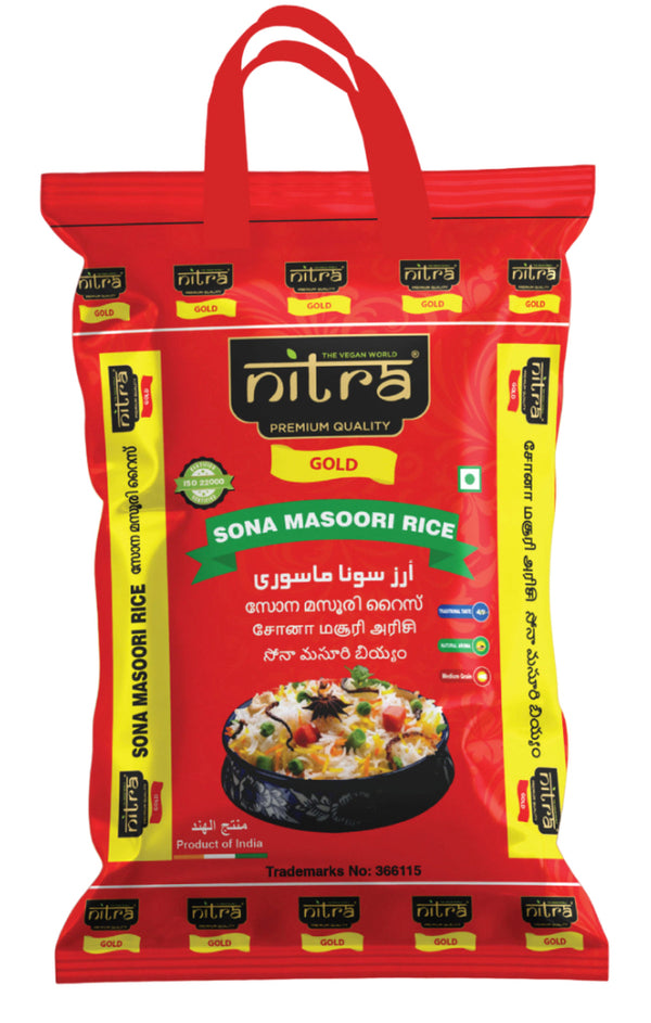 Nitra Rice Sona Masoori Gold 10Kg - ExoticEstore