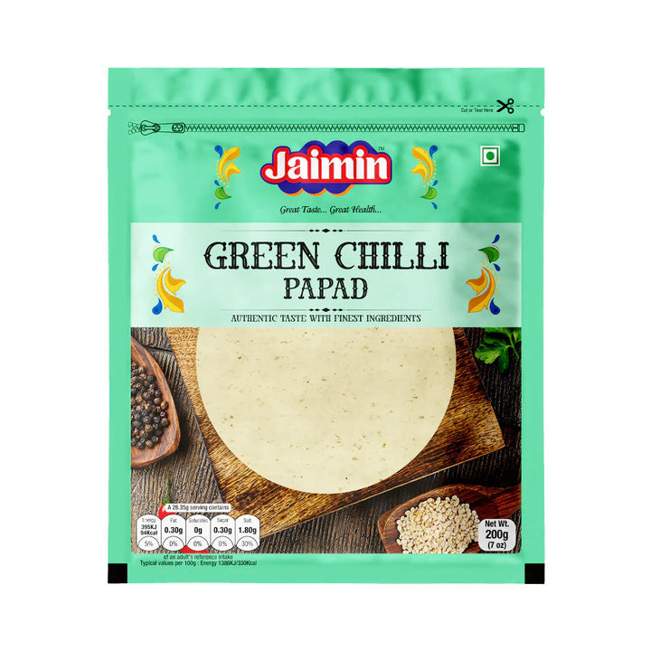 Jaimin Papad Green Chilli 200g