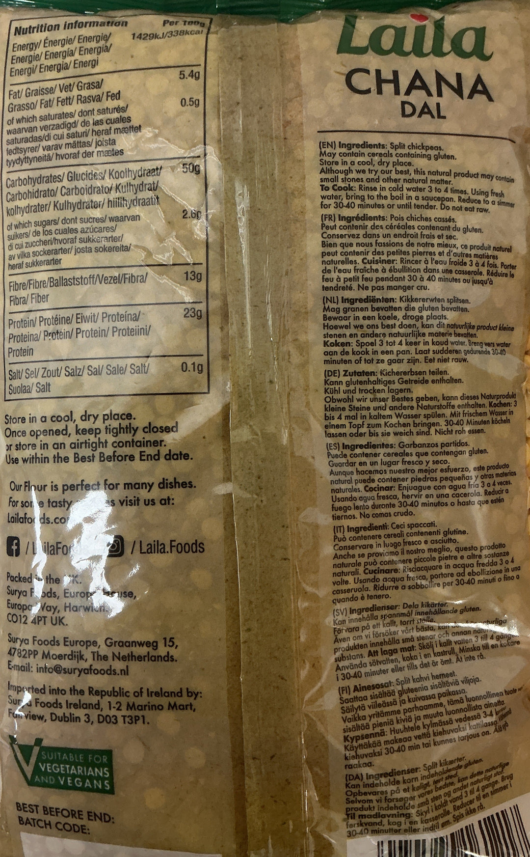 Laila Lentils Chana Dal 2kg - ExoticEstore