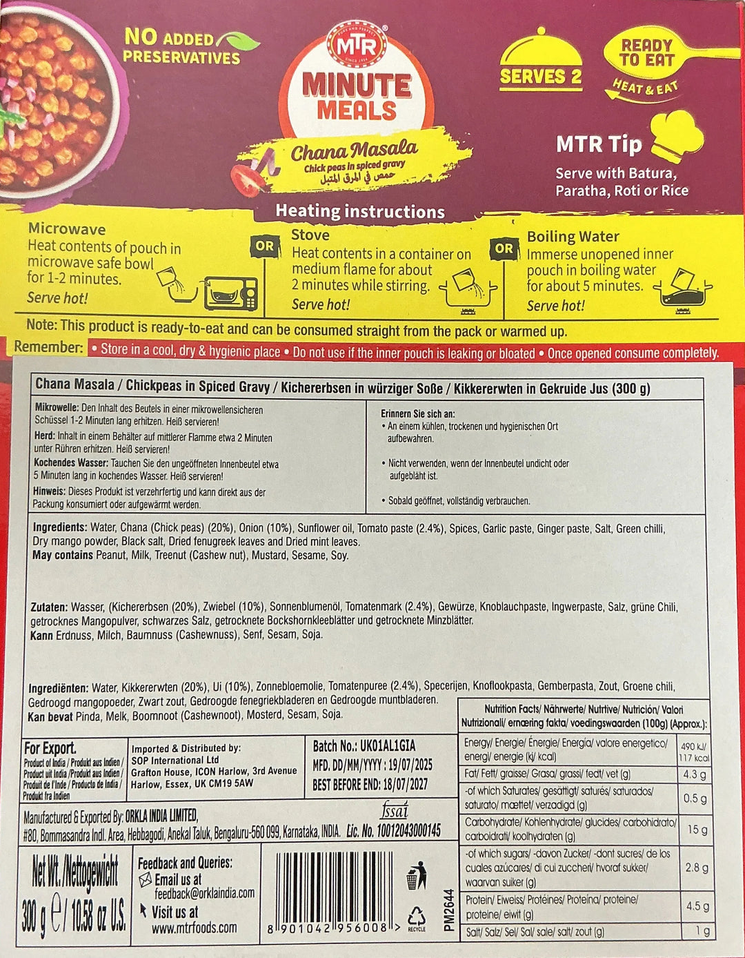 MTR Minute Meals Chana Masala 300g