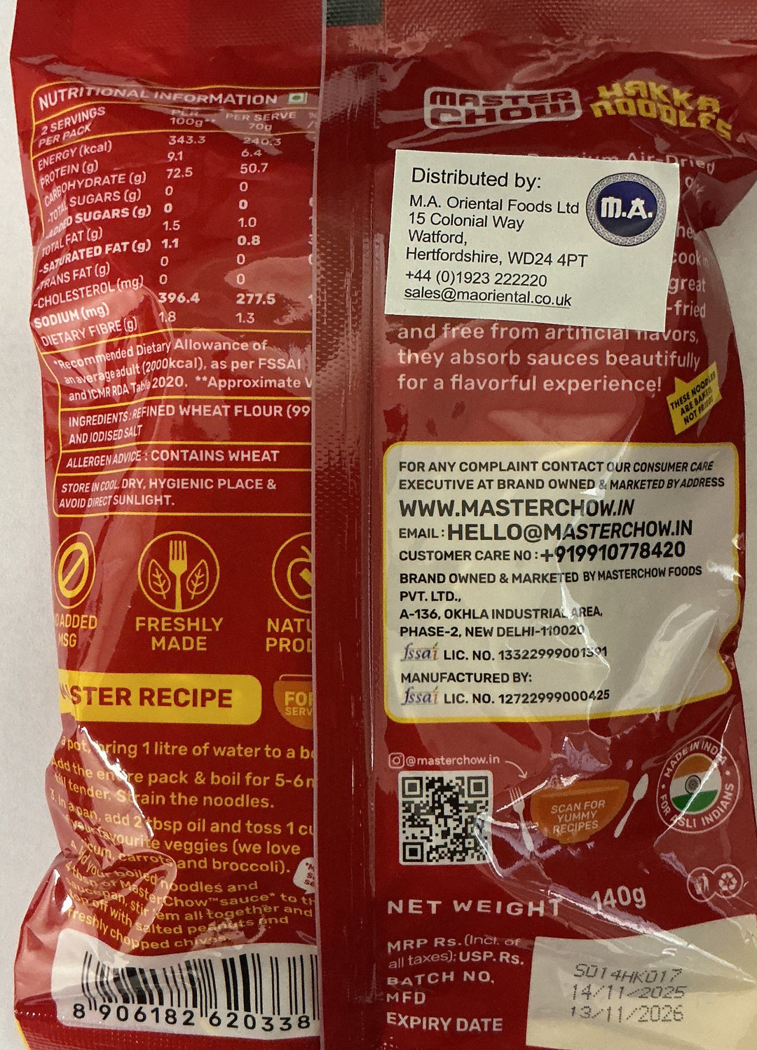 Master Chow Hakka Noodles 140g