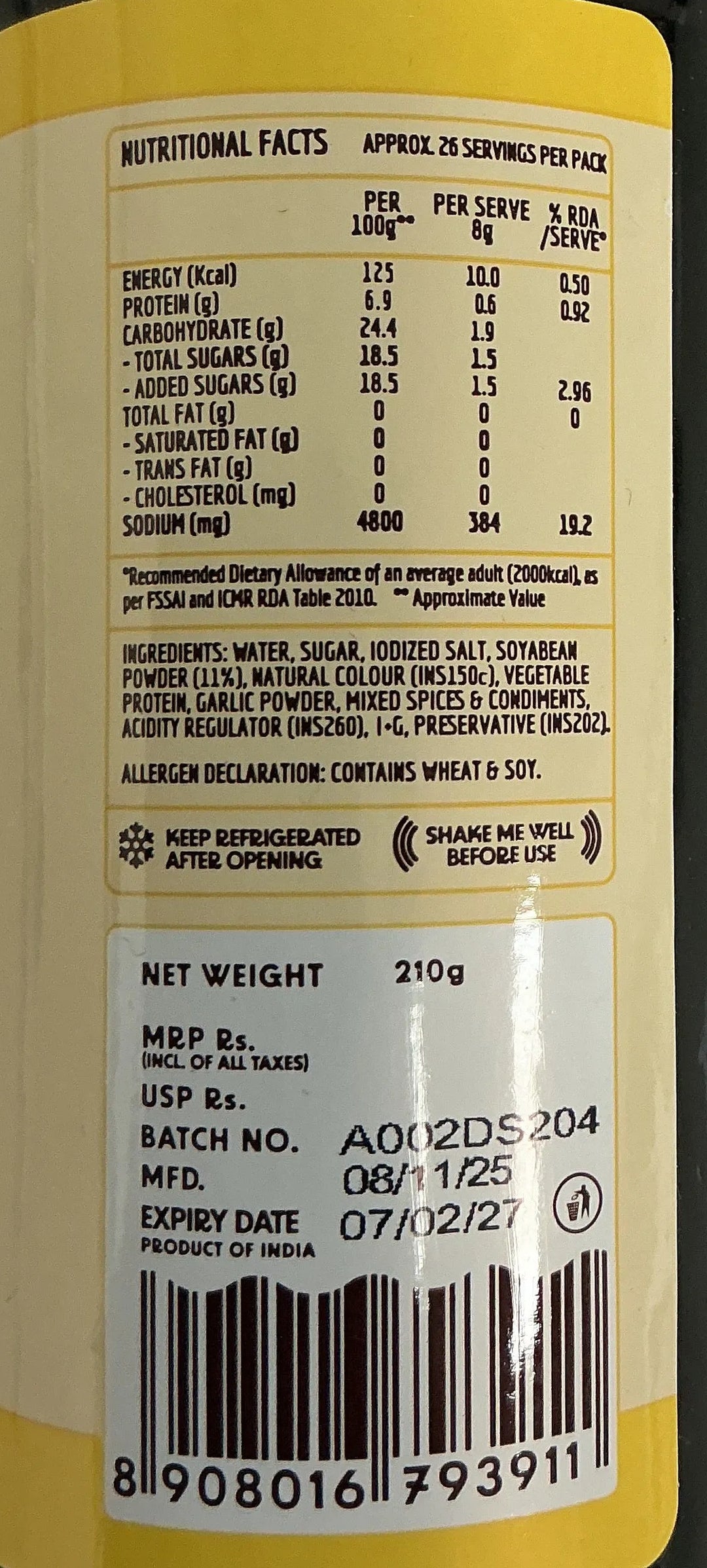 Master Chow Sauce Dark Soy 210g