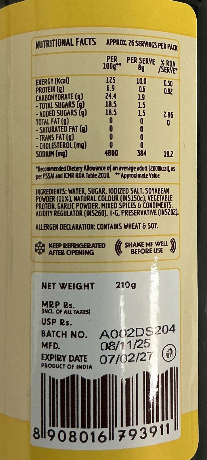 Master Chow Sauce Dark Soy 210g