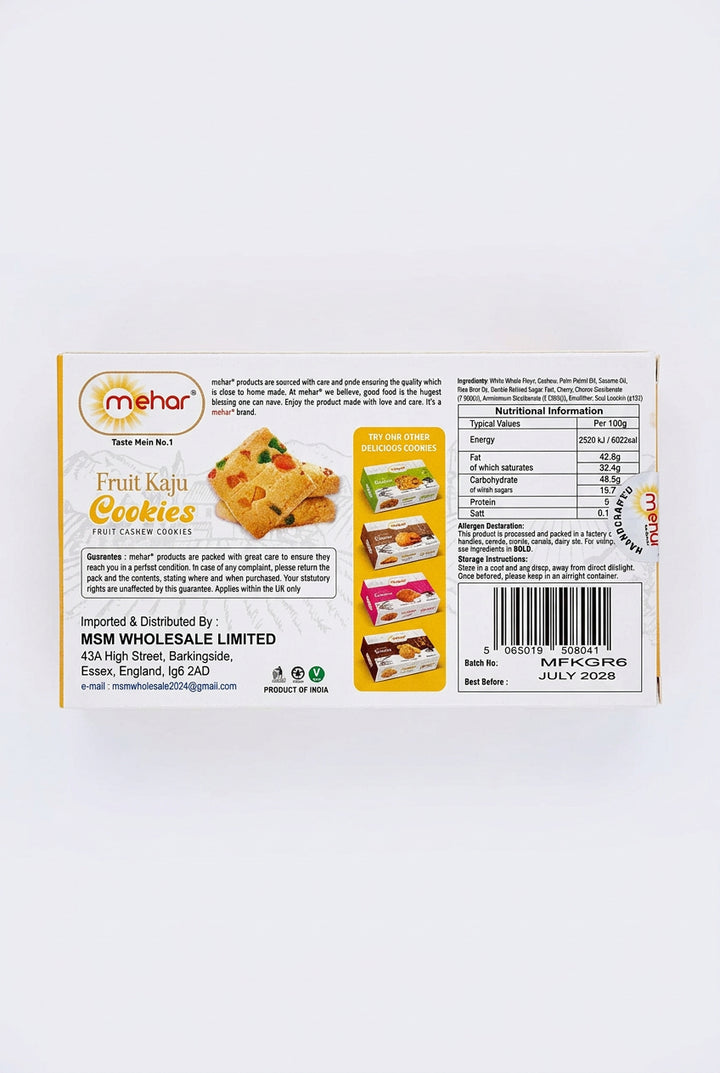 Mehar Cookies Fruit Kaju 200g