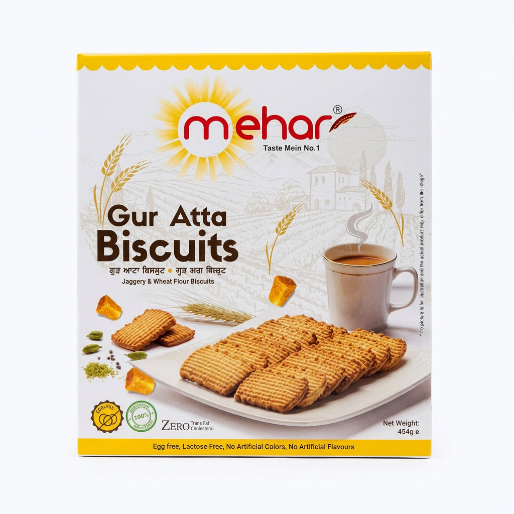 Mehar Gur Atta Biscuits 454g