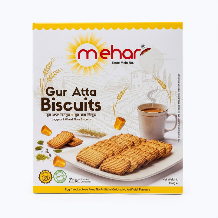 Mehar Gur Atta Biscuits 454g